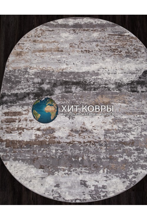 Российский ковер Graff 2788 Серый-бежевый овал